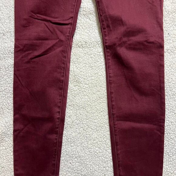 CAbi Burgundy Maroon Skinny Ankle Pants size 4 women's boho dark academia - Picture 3 of 7